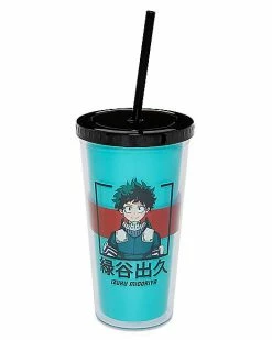 Top 10 🛒 Deku Red Stripe Cup with Straw 20 oz. - My Hero Academia 🎉