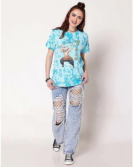 Flash Sale ๐ Tie Dye Inosuke T ๐ Shirt - Demon Slayer ๐ - Image 3
