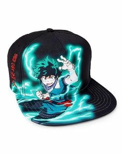 Budget 👏 Deku Lightning Snapback Hat - My Hero Academia 😀