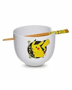 Best Sale 😍 Pikachu Bowl with Chopsticks 20 oz. - Pokemon 🎉