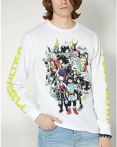 Promo ๐ My Hero Academia Characters Long Sleeve T ๐ Shirt โญ