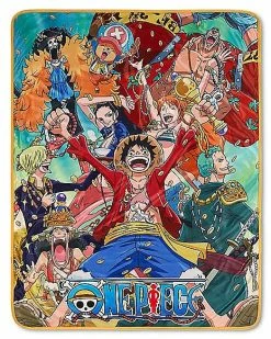 Deals ⭐ Straw Hat Pirates Fleece Blanket - One Piece 😉