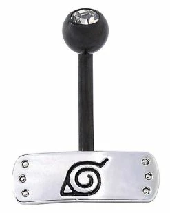Best Sale β CZ Naruto Headband Belly Ring - 14 Gauge β€οΈ