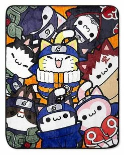 Buy 🔔 Cats Nyaruto Fleece Blanket - Naruto Shippuden ⭐