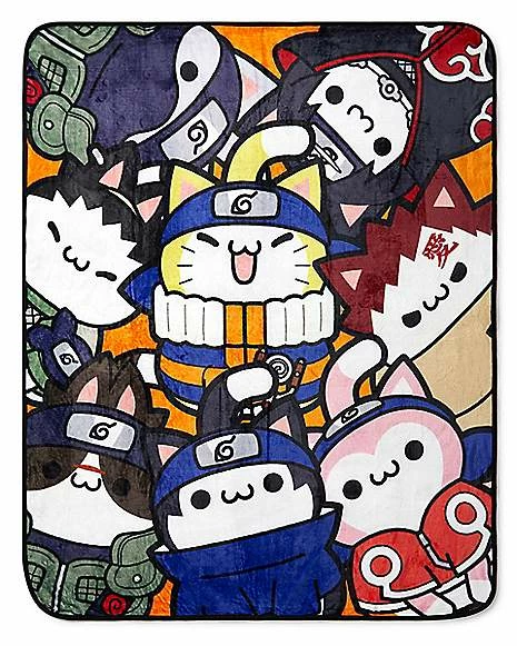 Buy π Cats Nyaruto Fleece Blanket - Naruto Shippuden β 1 Buy π Cats Nyaruto Fleece Blanket - Naruto Shippuden β
