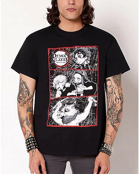 New ๐ Scene Panel Demon Slayer T ๐ Shirt โค๏ธ