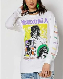Best Pirce โจ Eren Jaeger Collage Long Sleeve T ๐ Shirt - Attack on Titan ๐