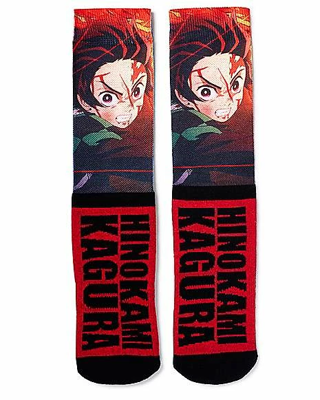 Best Pirce โ๏ธ Hinokami Kagura Tanjiro Crew ๐งฆ Socks - Demon Slayer โจ