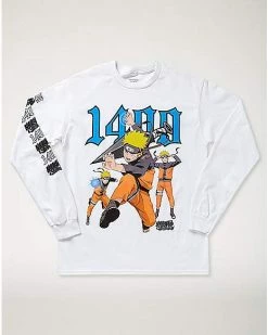 Budget 👏 Naruto Uzumaki 1400 Long Sleeve T 👚 Shirt- 1400 x Naruto Shippuden 👏