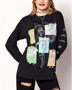 Promo 🤩 Character Color Block Long Sleeve T 👕 Shirt - Attack on Titan 🛒