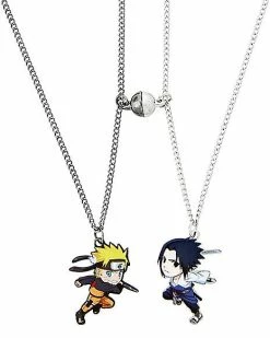 Cheap 🤩 Naruto and Sasuke Best Friend Necklace Set - Naruto Shippuden 😍