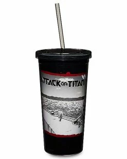 Hot Sale ✔️ Attack on Titan Colossal Cup with Straw - 20 oz. 🤩