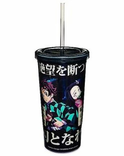 Discount 😍 Nezuko and Tanjiro Cup with Straw 20 oz. - Demon Slayer 👍