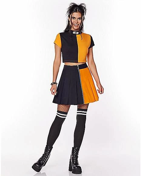 Top 10 𧨠Black and Orange Naruto Badge Crop Top T π Shirt - Naruto Shippuden β - Image 3