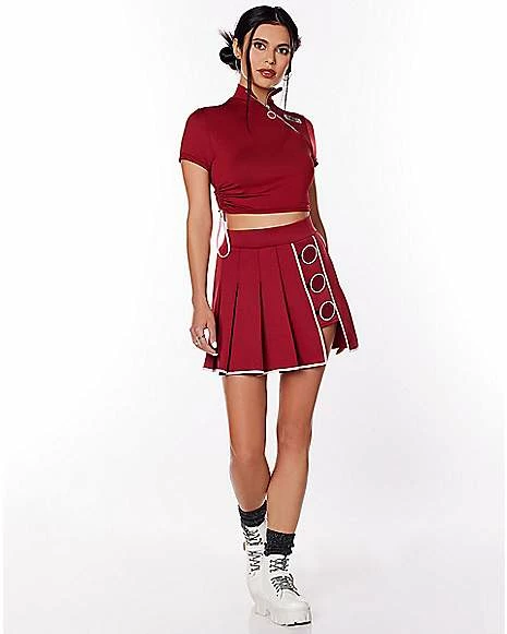 Deals β€οΈ Sakura Zip Badge Crop Top T π Shirt - Naruto Shippuden π