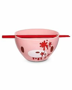Hot Sale ⭐ Pink Gloomy Bear Bowl with Chopsticks - 20 oz. ⭐