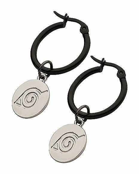 Best Pirce β¨ Hidden Leaf Village Dangle Hoop Earrings - Naruto Shippuden π 2 Best Pirce β¨ Hidden Leaf Village Dangle Hoop Earrings - Naruto Shippuden π - Image 2