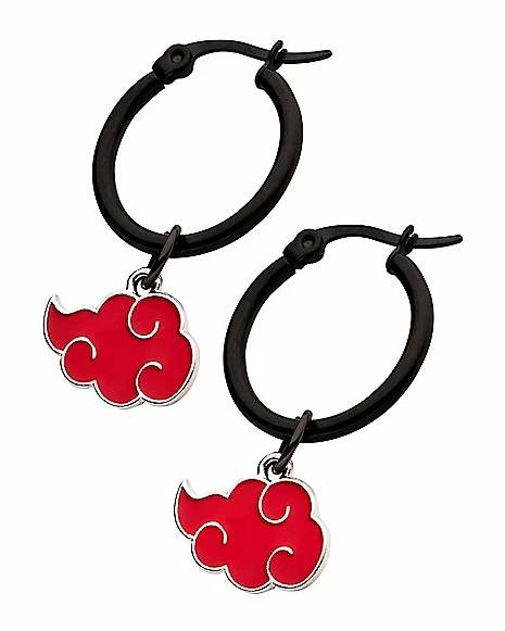 Flash Sale ❤️ Akatsuki Hoop Dangle Earrings - Naruto Shippuden 👍 2 Flash Sale ❤️ Akatsuki Hoop Dangle Earrings - Naruto Shippuden 👍 - Image 2