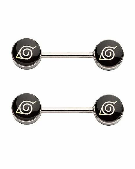 Deals π€© Black Hidden Leaf Naruto Shippuden Nipple Barbells - 14 Gauge π 1 Deals π€© Black Hidden Leaf Naruto Shippuden Nipple Barbells - 14 Gauge π