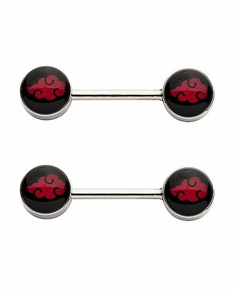 Hot Sale π Akatsuki Nipple Barbells 14 Gauge - Naruto Shippuden π 1 Hot Sale π Akatsuki Nipple Barbells 14 Gauge - Naruto Shippuden π