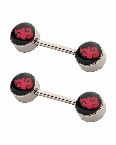 Hot Sale π Akatsuki Nipple Barbells 14 Gauge - Naruto Shippuden π 2 Hot Sale π Akatsuki Nipple Barbells 14 Gauge - Naruto Shippuden π - Image 2