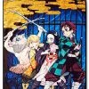 Discount 🌟 Characters Demon Slayer Reversible Fleece Blanket ❤️