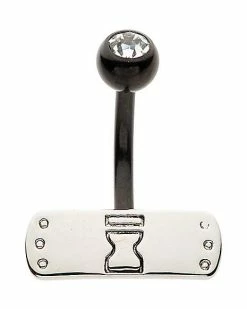 Wholesale β CZ Sand Village Banana Belly Ring 14 Gauge - Naruto Shippuden π