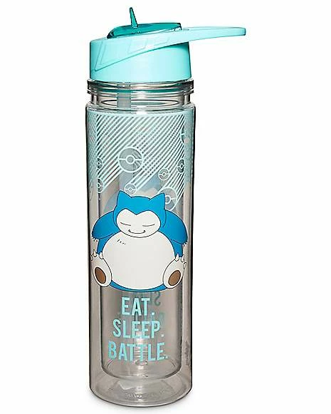 Cheapest 🤩 Snorlax Eat Sleep Battle Water Bottle Pokemon - 18 oz. 🔥