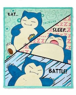 Coupon ✨ Battle Snorlax Fleece Blanket - Pokemon 😉